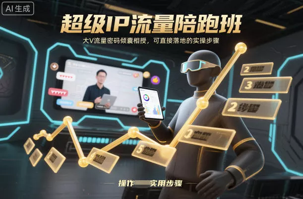 超级IP流量陪跑班，大V流量密码倾囊相授，可直接落地的实操步骤 - 项目资源网