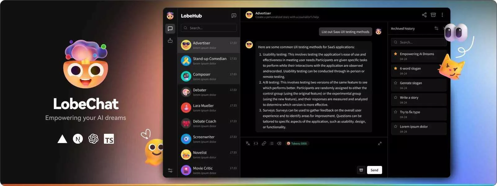 LobeChat 开源的的高性能 ChatGPT 网页应用程序 - 项目资源网