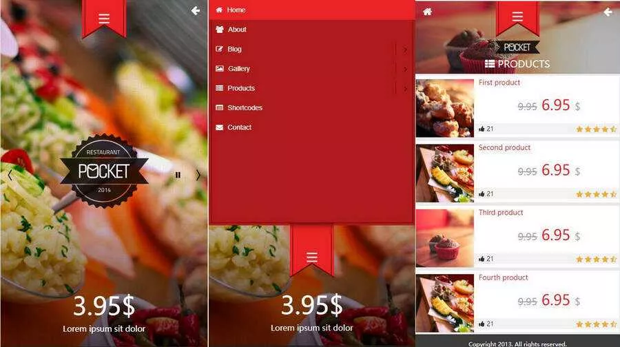 微官网美食订餐HTML5触屏订餐模板源码 - 项目资源网